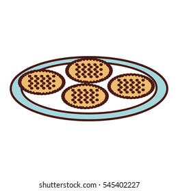 delicious sweet cookies icon vector illustration design