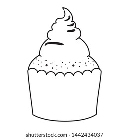 delicious sweet cupcake pastry icon
