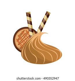 delicious sweet dessert icon vector illustration design