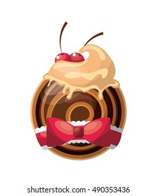 delicious sweet dessert icon vector illustration design