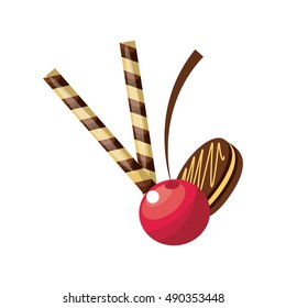 delicious sweet dessert icon vector illustration design