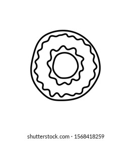 delicious sweet donut bakery icon vector illustration design