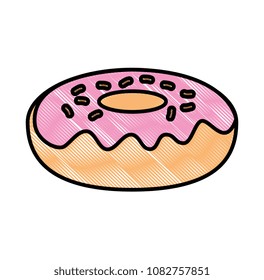 delicious sweet donut icon