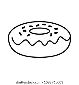delicious sweet donut icon