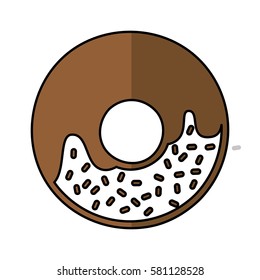 delicious sweet donut icon