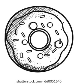 delicious sweet donut icon