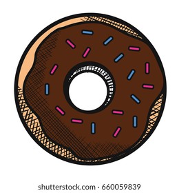 delicious sweet donut icon