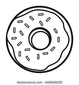 delicious sweet donut icon