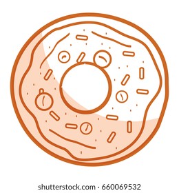 delicious sweet donut icon