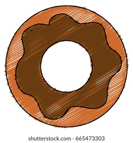 delicious sweet donut icon