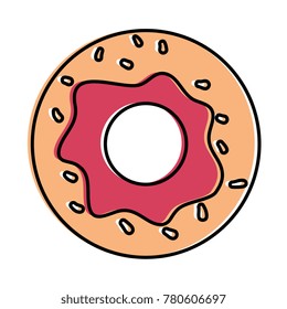 delicious sweet donut icon