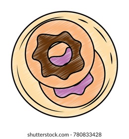 delicious sweet donut icon