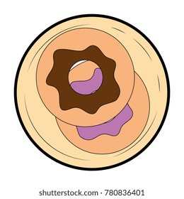 delicious sweet donut icon