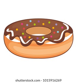 delicious sweet donut icon vector illustration design