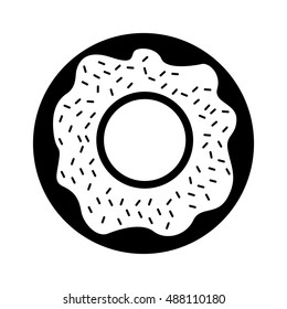 delicious sweet donut icon vector illustration design