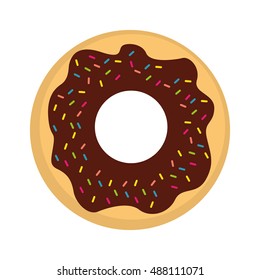 delicious sweet donut icon vector illustration design