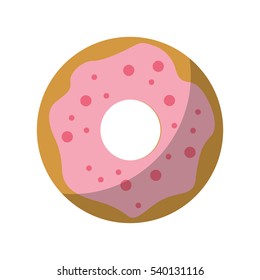 delicious sweet donut icon vector illustration design