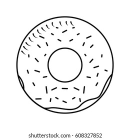 delicious sweet donut icon vector illustration design
