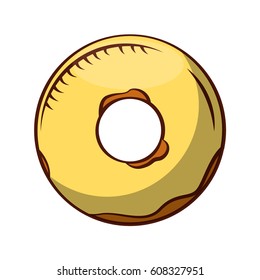 delicious sweet donut icon vector illustration design