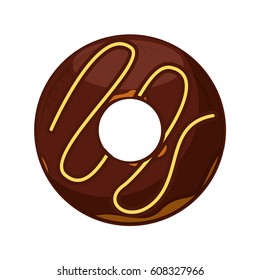 delicious sweet donut icon vector illustration design