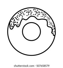 delicious sweet donut isolated icon vector illustration design