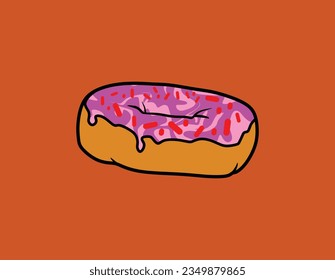 Diseño de vectores de donut deliciosos y dulces