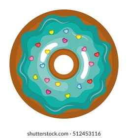 delicious sweet donuts icon