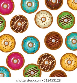 delicious sweet donuts icon