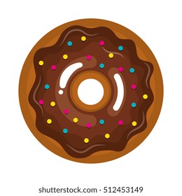 delicious sweet donuts icon