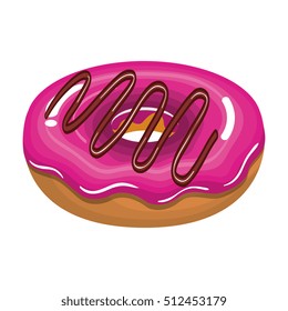 delicious sweet donuts icon