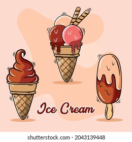 Delicious and Sweet Ice Cream Vector for Design