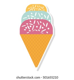 delicious sweet ice cream vector illustration design