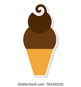 delicious sweet ice cream vector illustration design