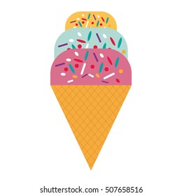 delicious sweet ice cream vector illustration design
