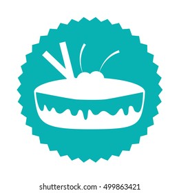 delicious sweet pie icon vector illustration design