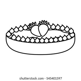 delicious sweet pie icon vector illustration design