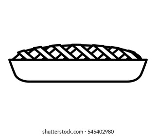 delicious sweet pie icon vector illustration design