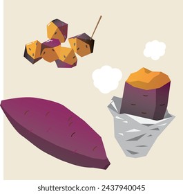 Delicioso material de ilustración de batata