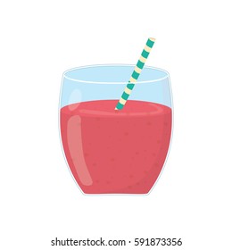 Delicious and sweet smoothie icon vector illustration graphic design