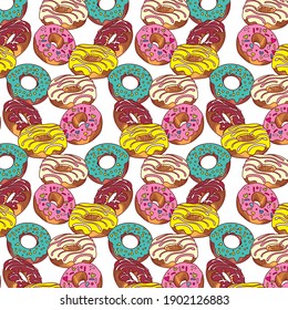 Deliciosos, dulces, donuts suaves. Productos de panadería.