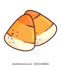 delicious sweet, in white background vector illustration design
