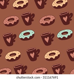 delicious sweets vector pattern design