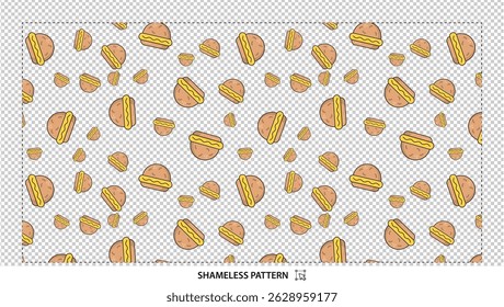 Delicious Taco Seamless Pattern for Mexican Food and Fiesta Themes