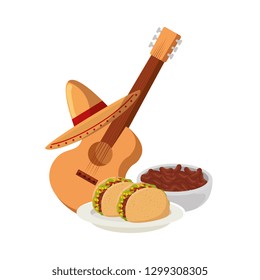delicious tacos and guitar mexican food