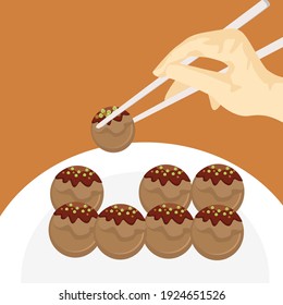 Delicious Takoyaki Vector From Japan