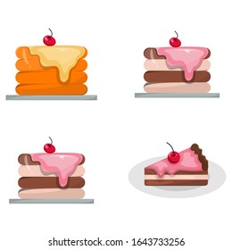 delicious tart cartoon vector design