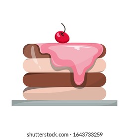 delicious tart cartoon vector design