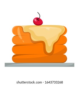 delicioso diseño vectorial de caricatura de tarta