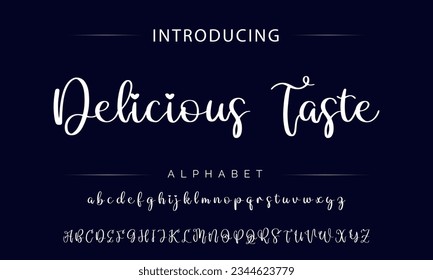 Delicious Taste signature Font Calligraphy Logotype Script Brush Font Type Font lettering handwritten