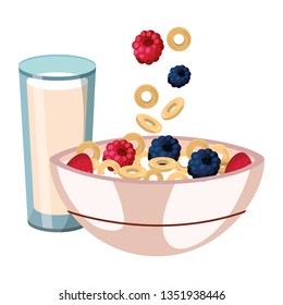 delicious tasty breakfast cartoon